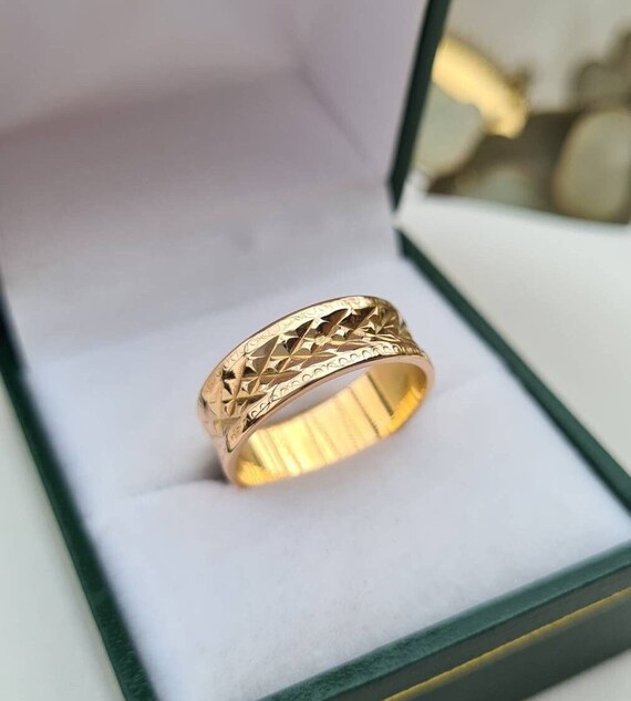 Stylized Alliance Ring 18 Carat Gold Etsy