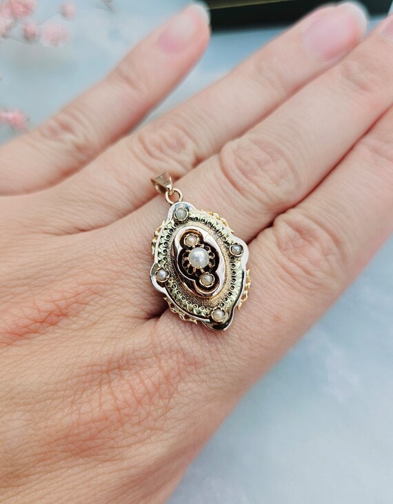 Pendentif vintage or 18k (750) 21g citrine naturelle - Montres & Bijoux