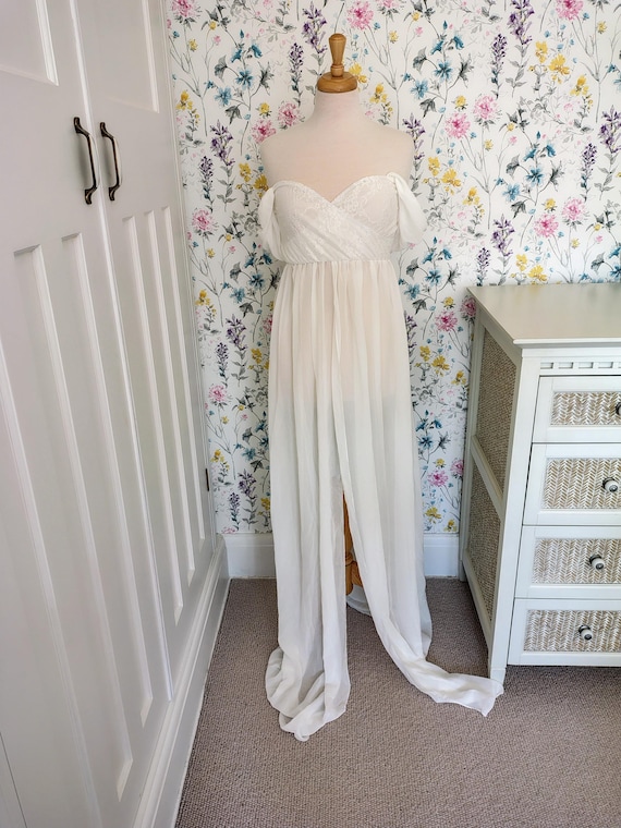 orange off shoulder pleated chiffon dress ZAPAKA Women Long Formal the Mermaid Prom Dress, Orange / US10 ELLYSS25 line skirt follows with St. John Collection Gold Size:US 46