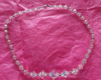 Beautiful bridal necklace one string twinkly sparkly crystal gemstones brides gift 20s 30s 40s 50s 60s
