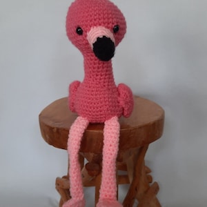 Francis the Flamingo- Stuffed Crochet Amigurumi Flaming