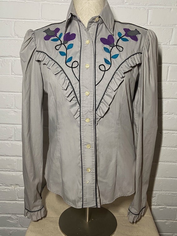 Vintage Western Appliqued Women's shirt M