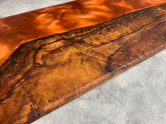 Live Edge Koa (Hawaiian Acacia) XL Charcuterie Board/Wall Art with Lava Epoxy – Waimea Bay