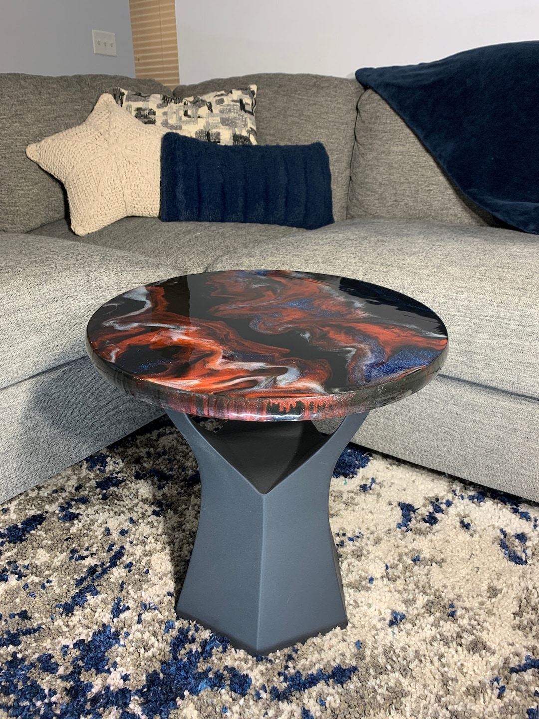 Marble look side table discount