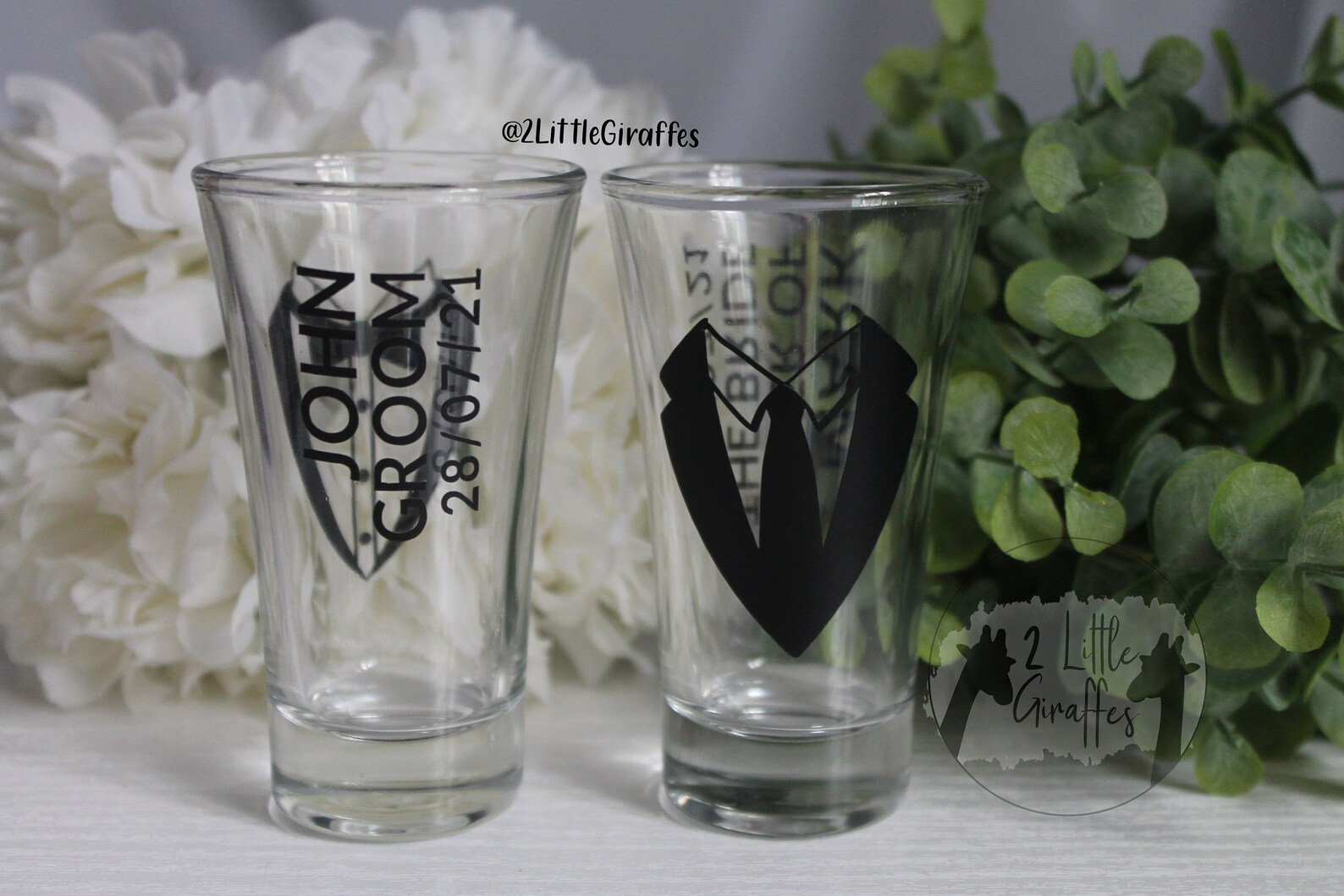 Personalised Shot Glasses Groomsmen Tuxedo Tie Suit Etsy UK