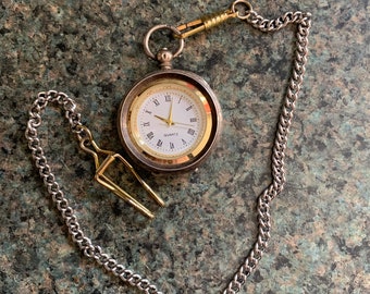 Pocket watch with silver case