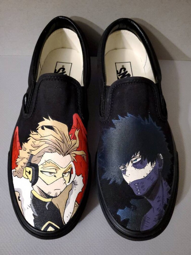 My Hero Academia Hawks and Dabi Shoes Etsy