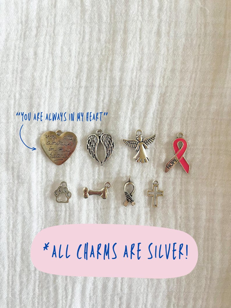 Memorial Rearview Mirror Charm ~ Memorial Car Charm~ Memorial Charm ~ In Memory Charm for Rearview Mirror ~ Bereavement Gift ~ Grief Gift image 5