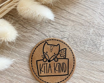 Artificial leather label "Kita Kind" 1 piece
