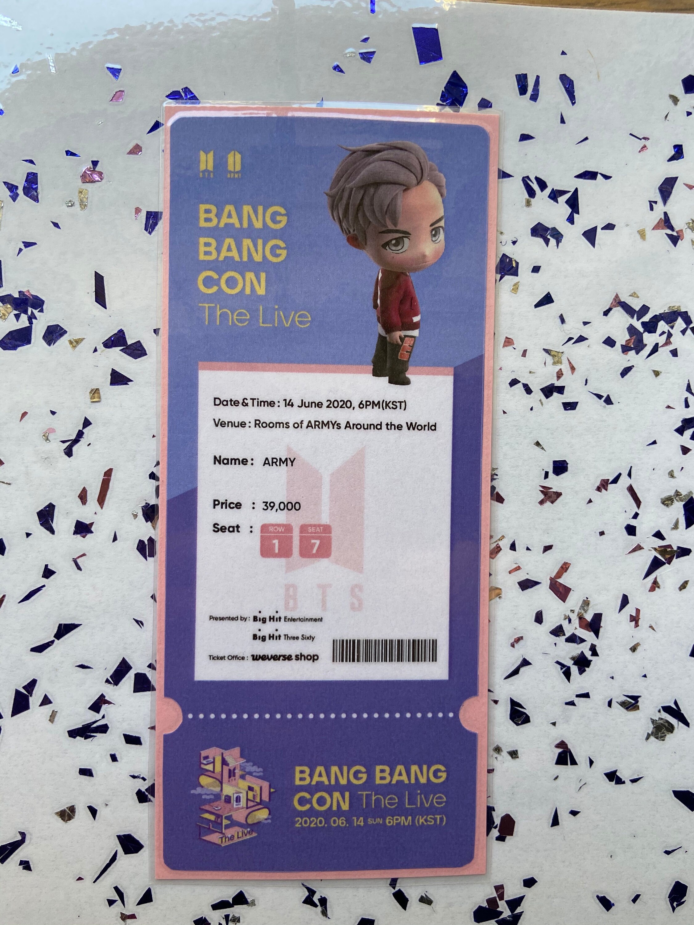 bts bangbangcon ticket photocard laminado etsy