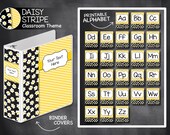 Daisy Stripes Classroom Theme Teacher Decor Home School Printables Back to School
