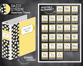 Daisy Stripes Classroom Theme Teacher Decor Home School Printables Back to School