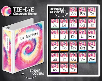 Tie-Dye Klassenzimmer Thema Lehrer Dekor Home School Printables zurück zur Schule