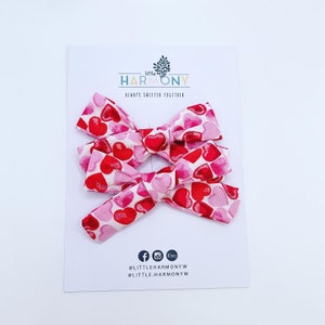 1pc Women'S Pure Color Cute Red Heart Shaped Bow Hair Clip For Daily,  Party, Valentine'S Day Date, Braiding And Tying Hair In Autumn And Winter