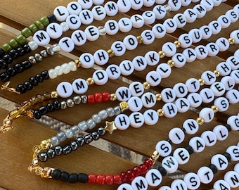 MCR Set of 12 deluxe bracelets with TBP lyrics. Perfect for 2025 Long Live TBP Tour!!