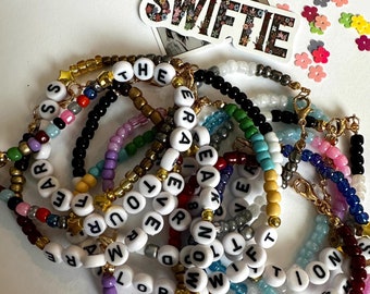 Set of 12 deluxe friendship bracelets inspired by The Eras Tour
