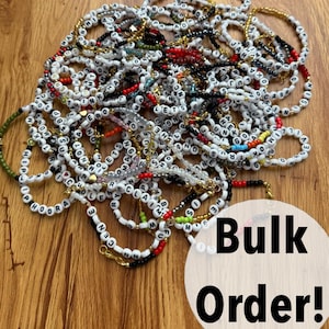 50 Bulk My Chemical Romance friendship style Kandi bracelets to trade and giveaway. Handmade and ready to ship in 1-2 days.