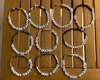 Star Wars phrases friendship style beaded bracelets inspired by the world of Star Wars.