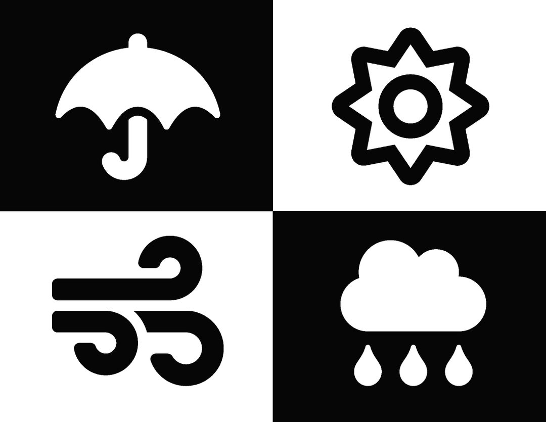 High Contrast black and White for Newborn Baby Development Weather
