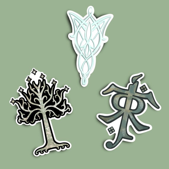 Lord of the Rings Sticker Pack II Tolkien Stickers ll Water Resistant Sticker II Laptop, Notebook stickers II Great Gift for Friends ll Nerd