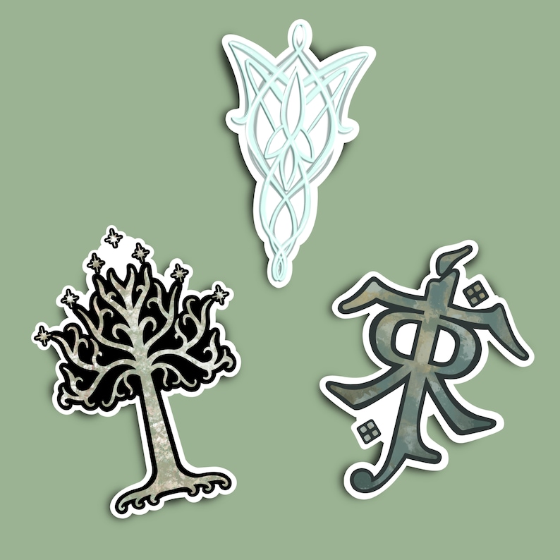 Lord of the Rings Sticker Pack II Tolkien Stickers ll Water Resistant Sticker II Laptop, Notebook stickers II Great Gift for Friends ll Nerd Full Sticker Pack