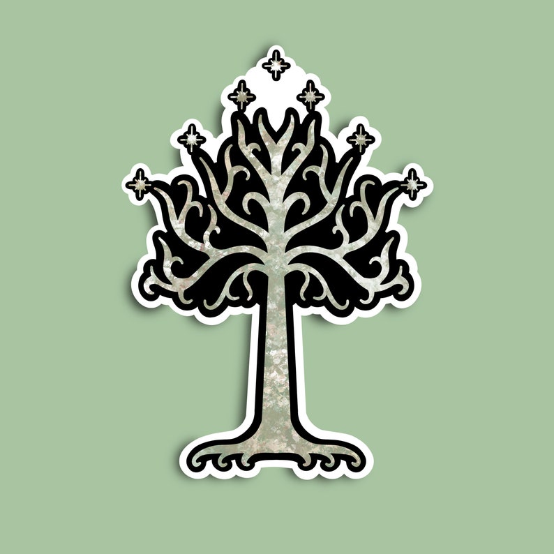 Lord of the Rings Sticker Pack II Tolkien Stickers ll Water Resistant Sticker II Laptop, Notebook stickers II Great Gift for Friends ll Nerd Tree of Gondor