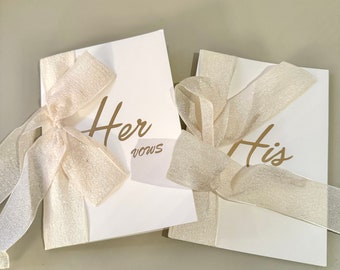 Wedding Vow Booklet | Set of 2 | Ribbon | Vow Booklet | His & Her| Wedding Season