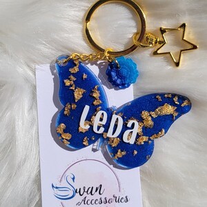 Personalized butterfly keychain / customized butterfly keychain / personalized keychain.