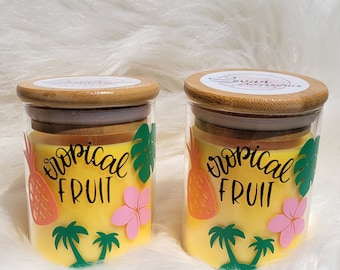 Tropical Fruit Candle / Mango-Pineapple Candle / tropical scent Candle