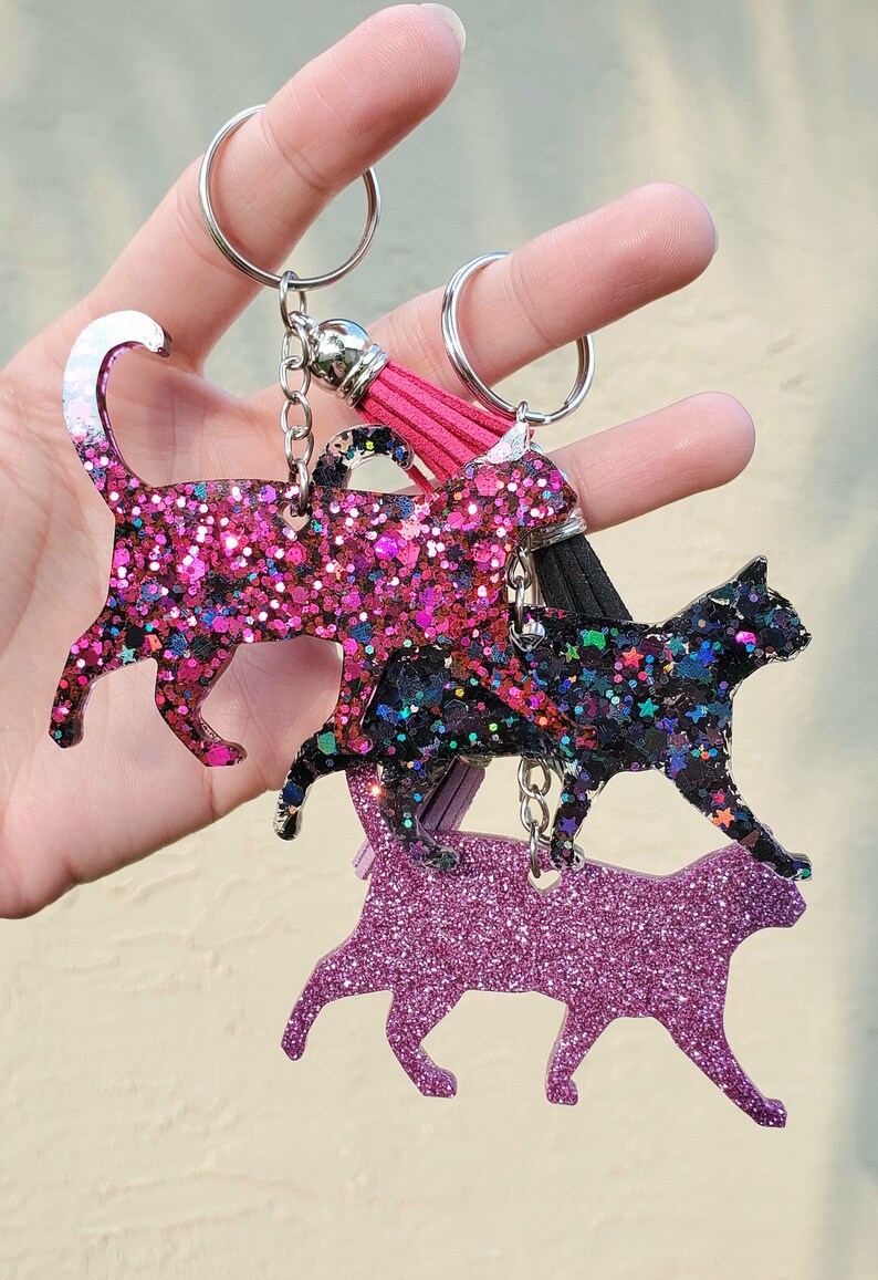 Cat keychain custom cat keychain Etsy