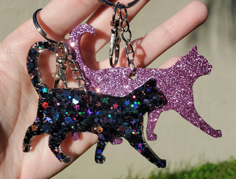 Cat keychain custom cat keychain Etsy