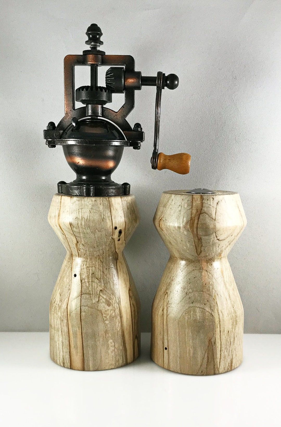 CUSTOM Pepper Grinder and Salt Shaker Set Ambrosia Maple Etsy