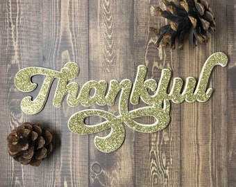 Thankful, Thanksgiving,  Layered Cutting File, Cake Topper, Greeting Card image, Cricut, Svg , Png, Instant Digital Download