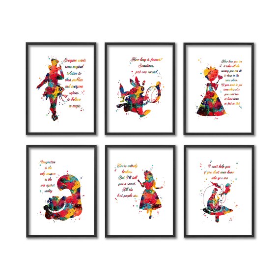 Alice in Wonderland Prints - 8x10 Unframed Wall Art Print Poster - Perfect  Alice in Wonderland Gifts and Decorations (The Cards Painting)