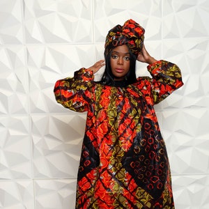 African Print Dress Multicolored Dress Off the Shoulder Women African Style Maxi Dress