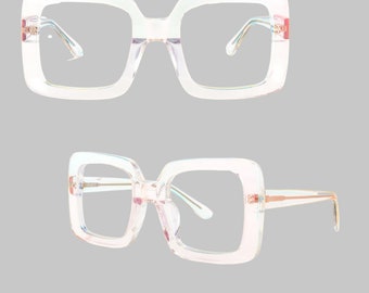 Optiline Fashion Eyeglasses Eyeglass Frames NOS France Clear Large 135 Lot 181