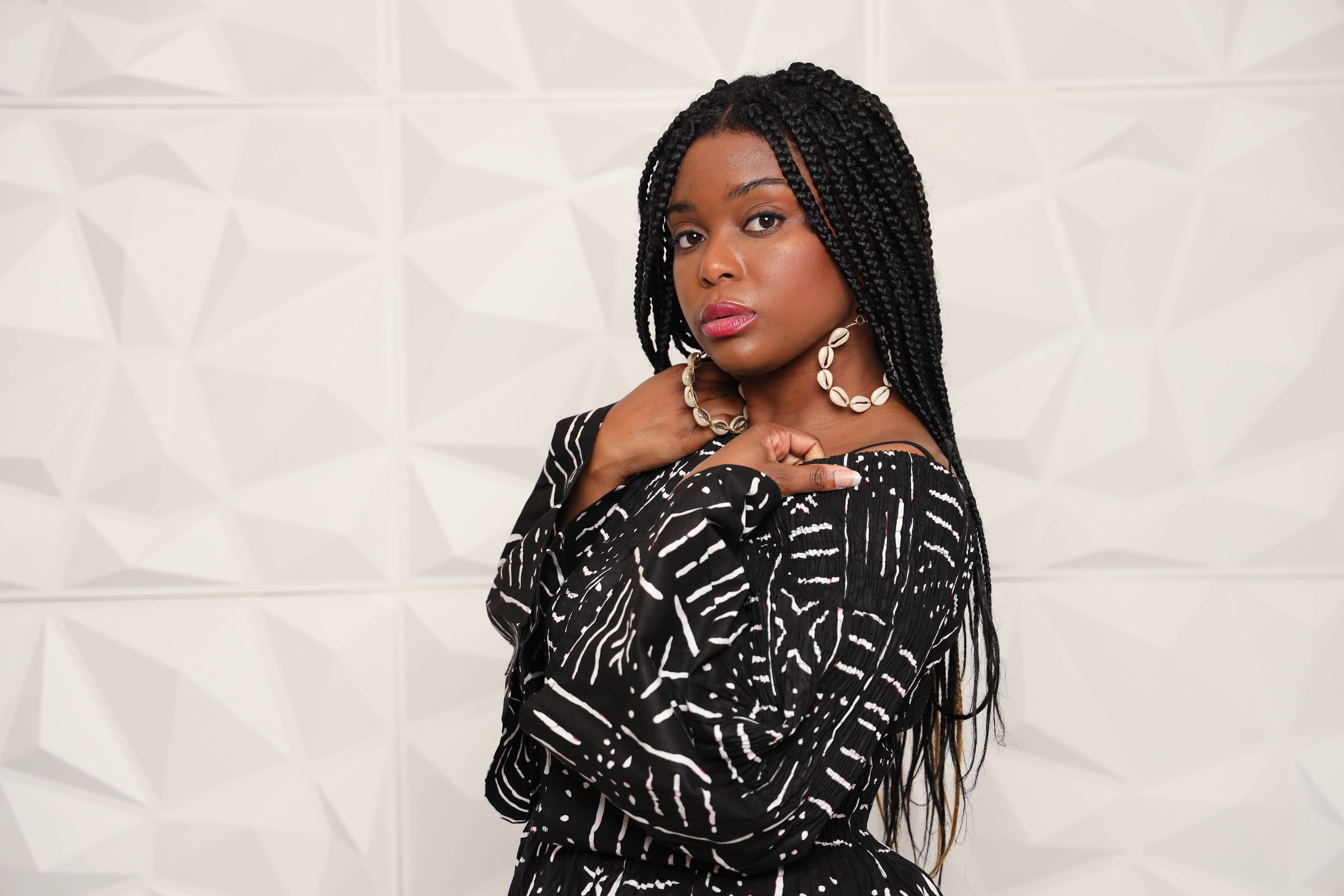 African Print Dress|tribal Print|smock Style Dress With Head