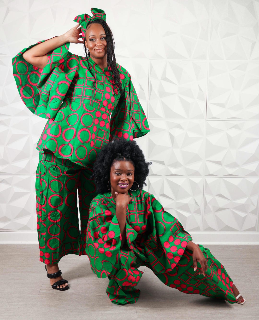 Pink with Rama Green Ethnic wear Top main image 0