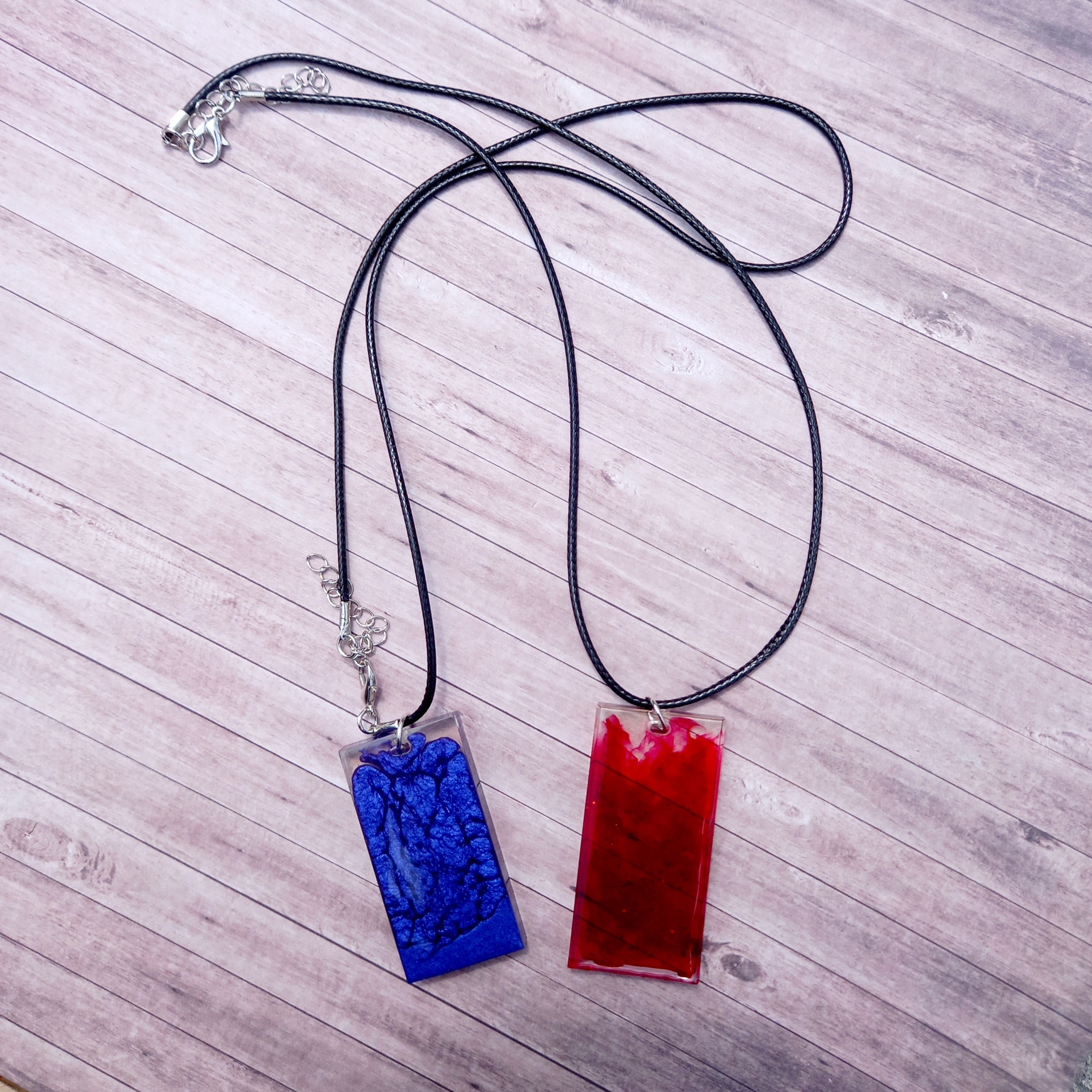Resin pendant necklaces 2 Pack Etsy