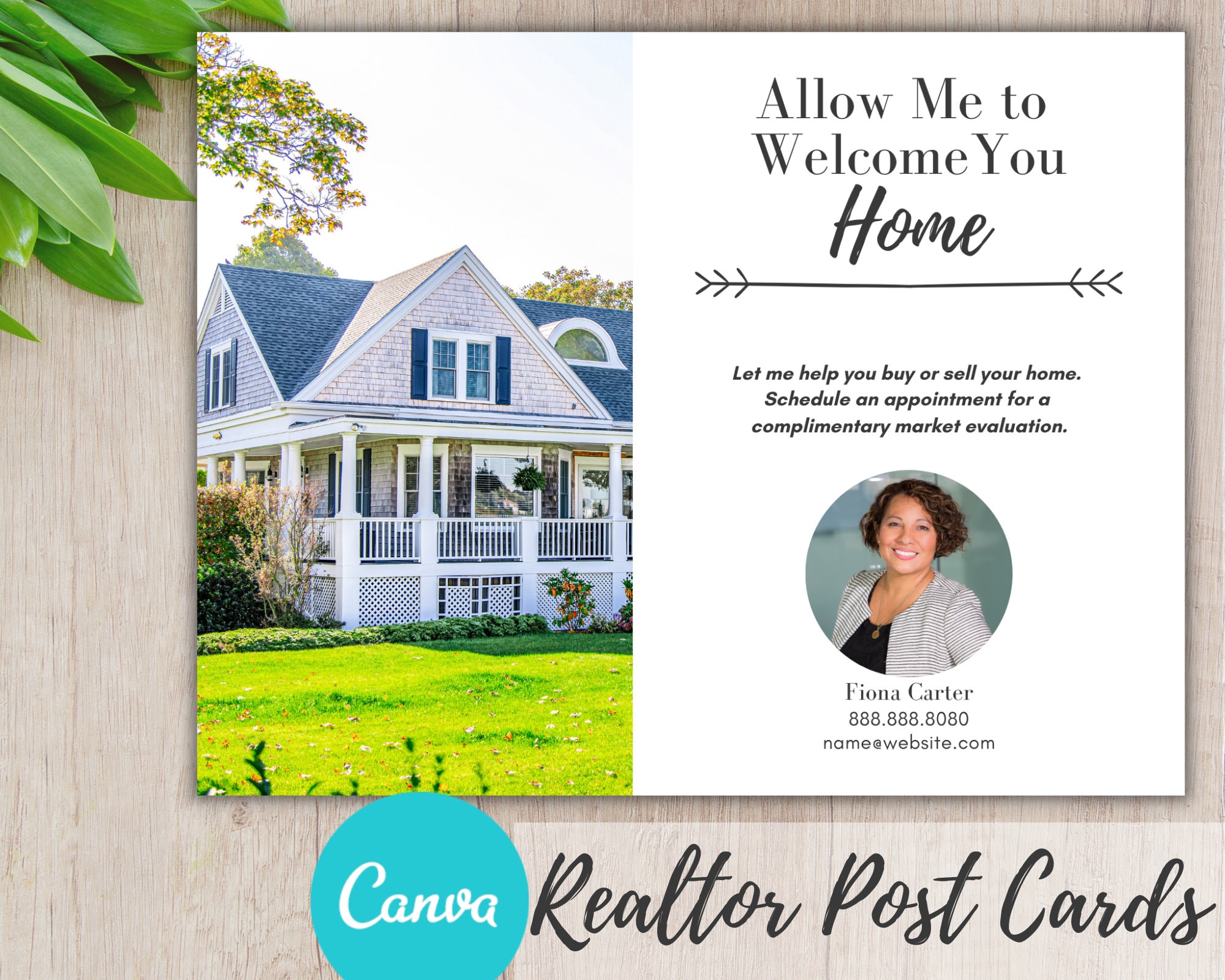 Simple REALTOR Postcard Template, Minimal, Real Estate Postcard, Realtor  flyer, Real estate marketing, Customize, Editable, Canva With Open House Postcard Template