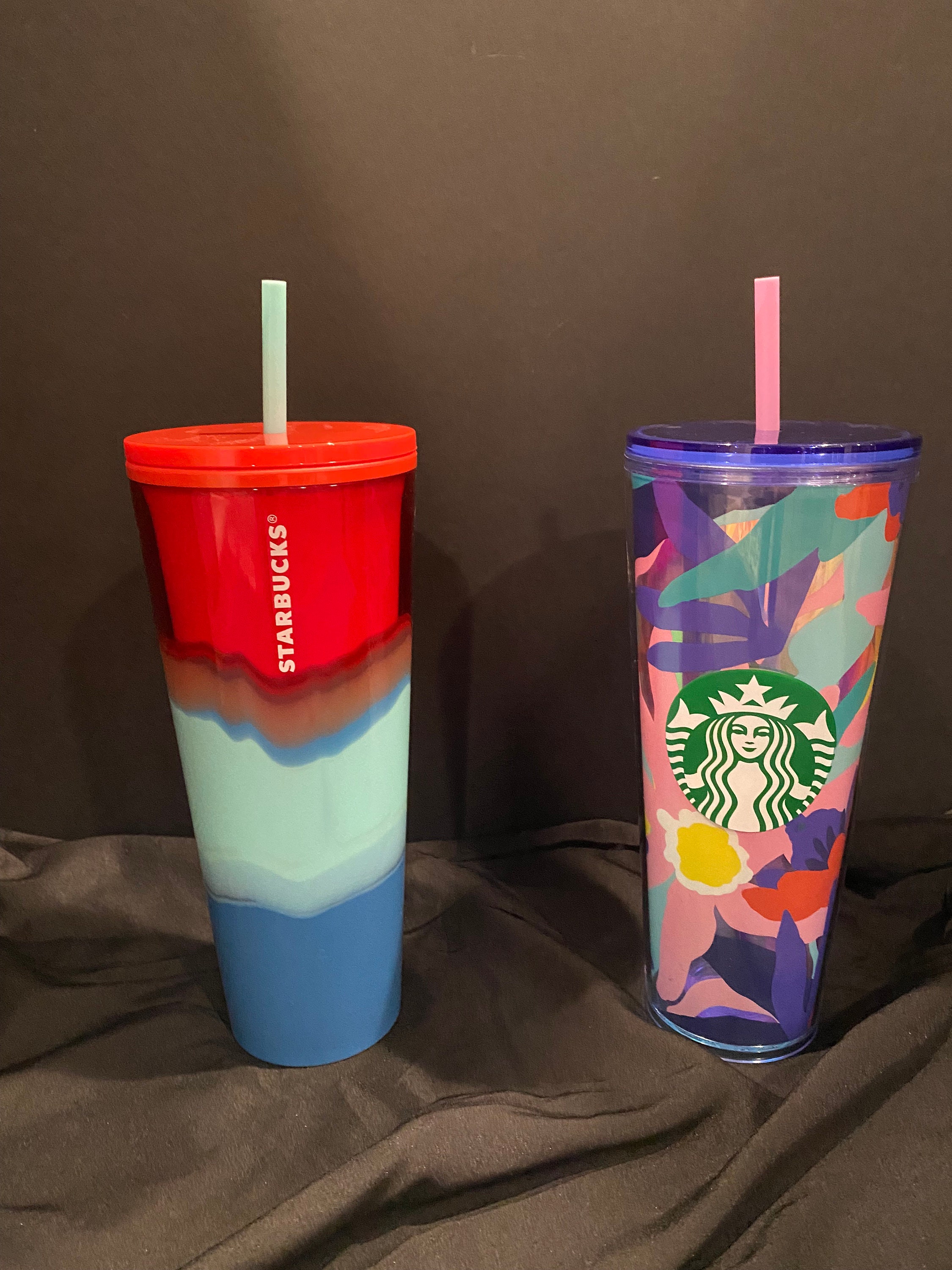 Starbucks Tumbler Limited Edition 24oz Summer 2021 Flower Etsy