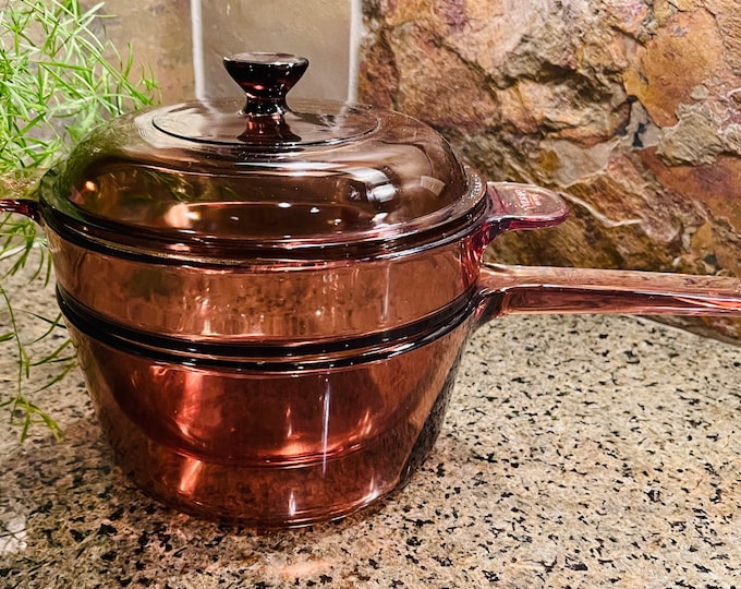 Corning Vision 1.5 Liter Double Boiler Set, Pot With Pyrex Lid V15C