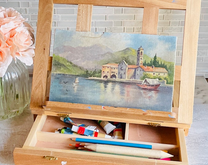 Folding Portable Artist Desk Easel Wood Multi Positions Sketching Easel ...