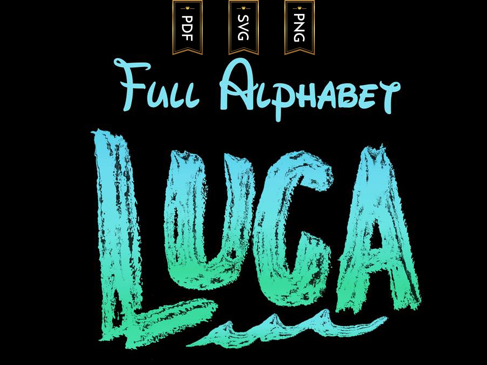 Luca Alphabet Font Alberto Luca Svg Alberto SVG Luca Etsy
