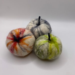 Wet Felted Apple Pin Cushions or Ornaments