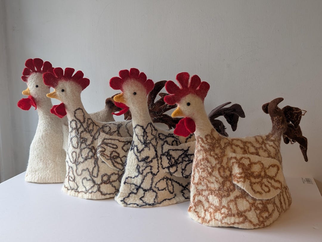 Large Wet Felted Tea Cosy - Chicken - Unique Gift for Tea Lover ...
