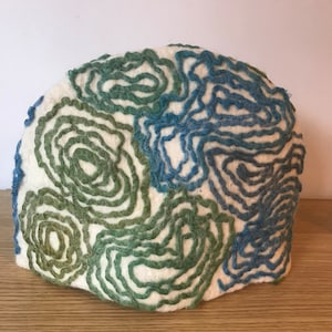 Large Wet Felted Tea Cosy s - Unique Gift for Tea Lover, Handmade Wool Felt, Table Art