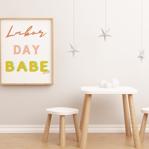 Labor Day Pregnancy Announcement Etsy