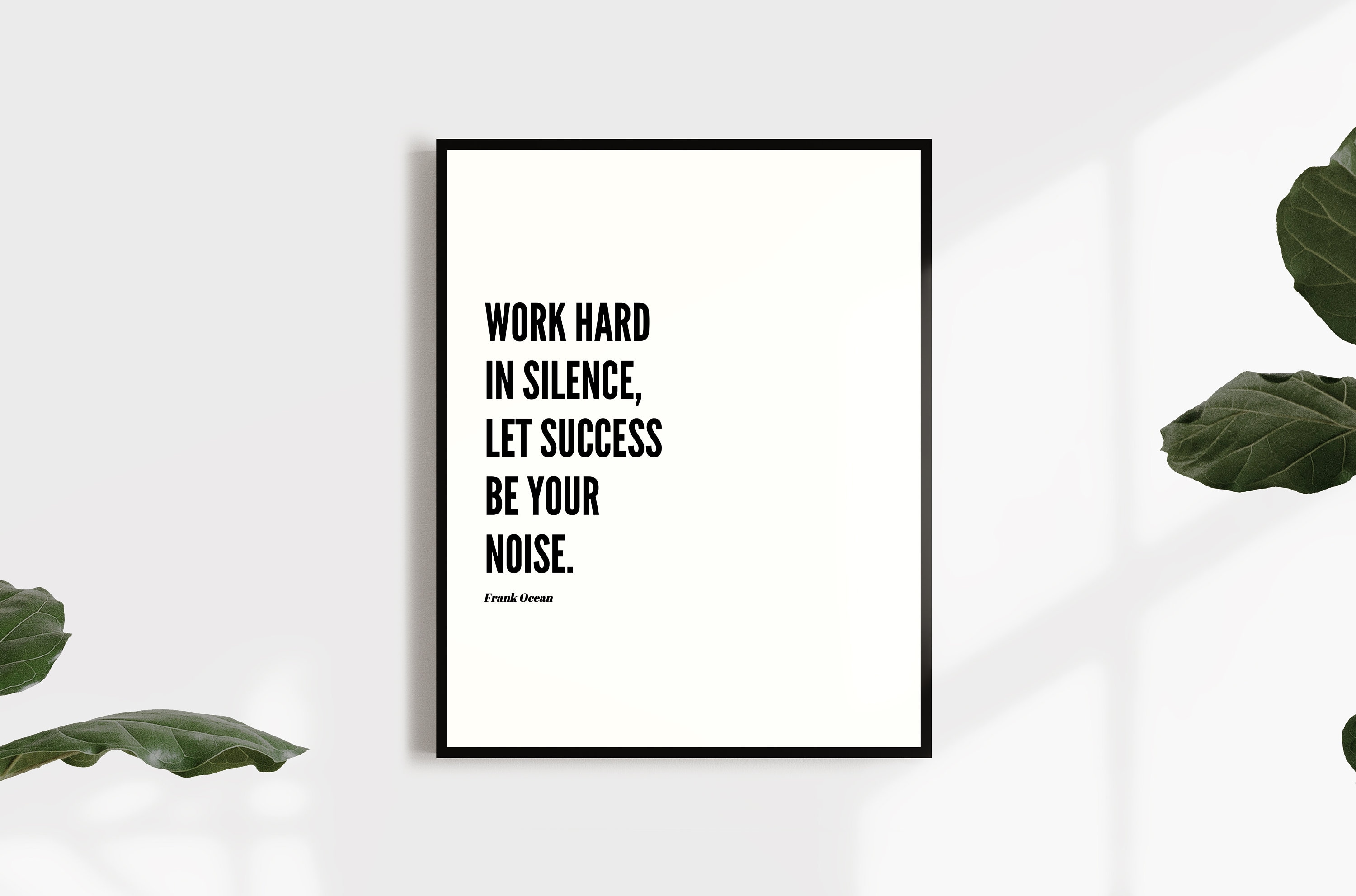 Work Hard in Silence Printable Art Motivational Wall Art Etsy