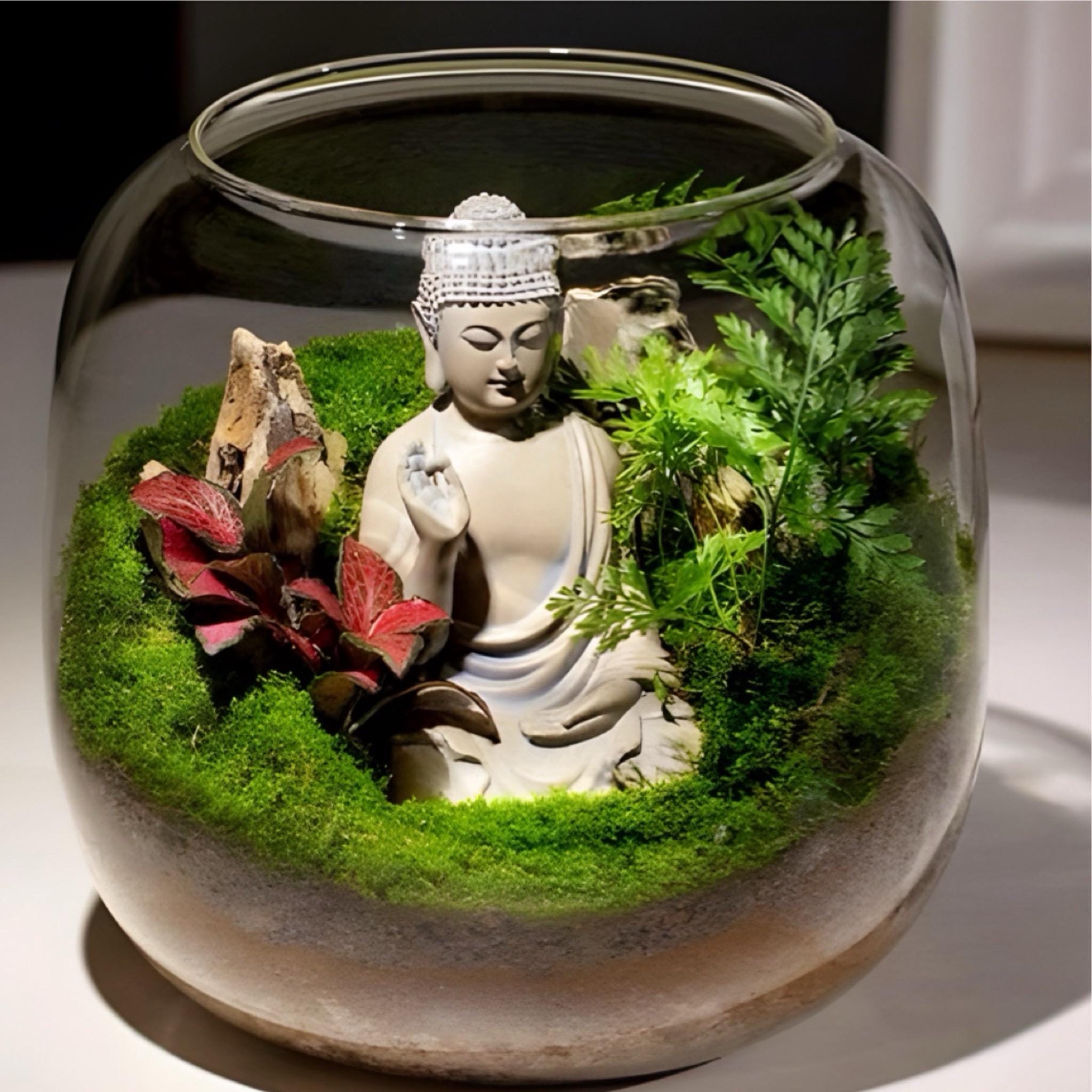 Glass fish bowl with lid discount